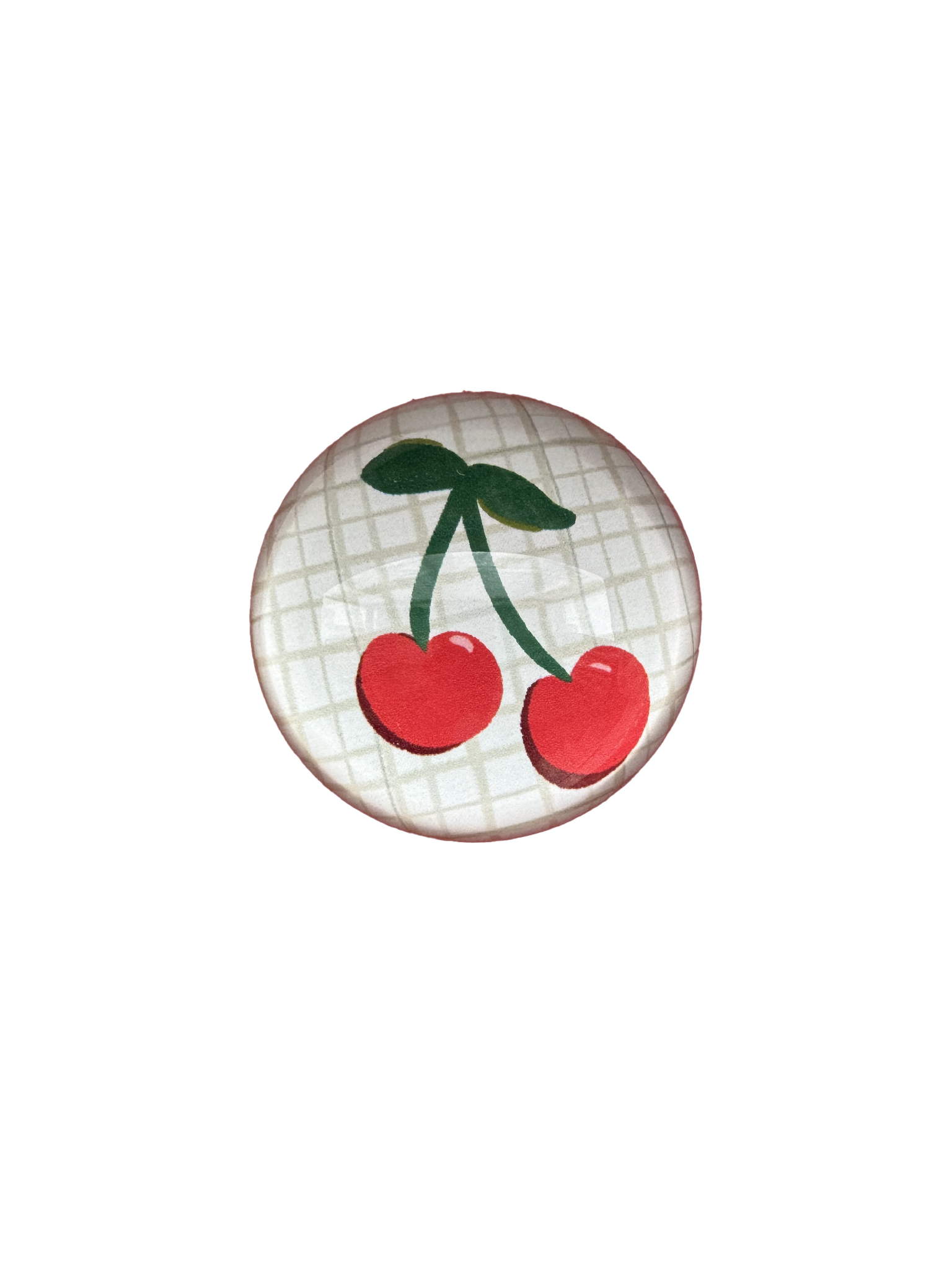Cherries Glass Paperweight