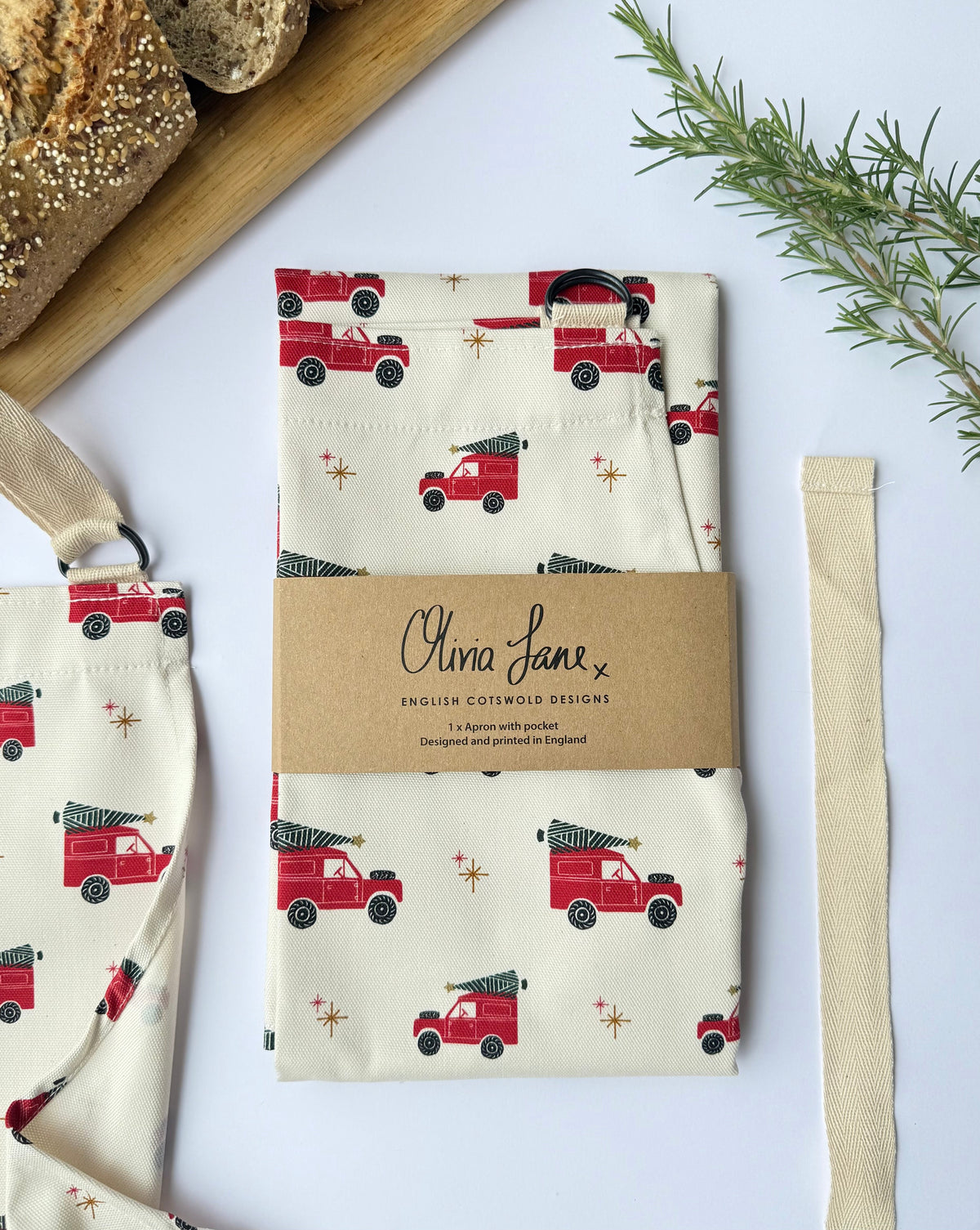 Apron - 'A Festive Ride' Christmas Country Classic