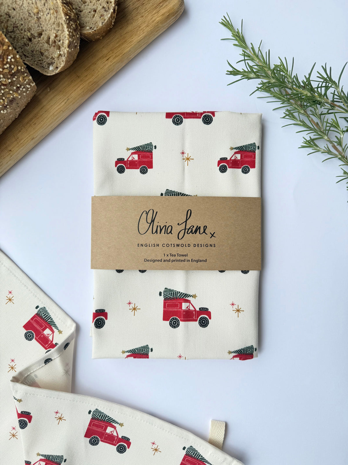 Tea Towel - 'A Festive Ride' Christmas Country Classic