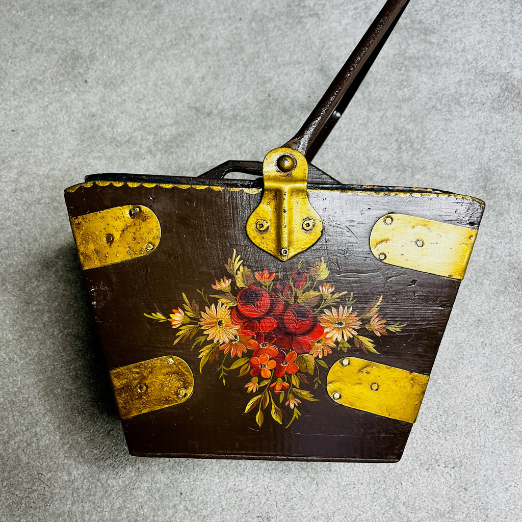 Vintage Folk Art Wooden Bucket
