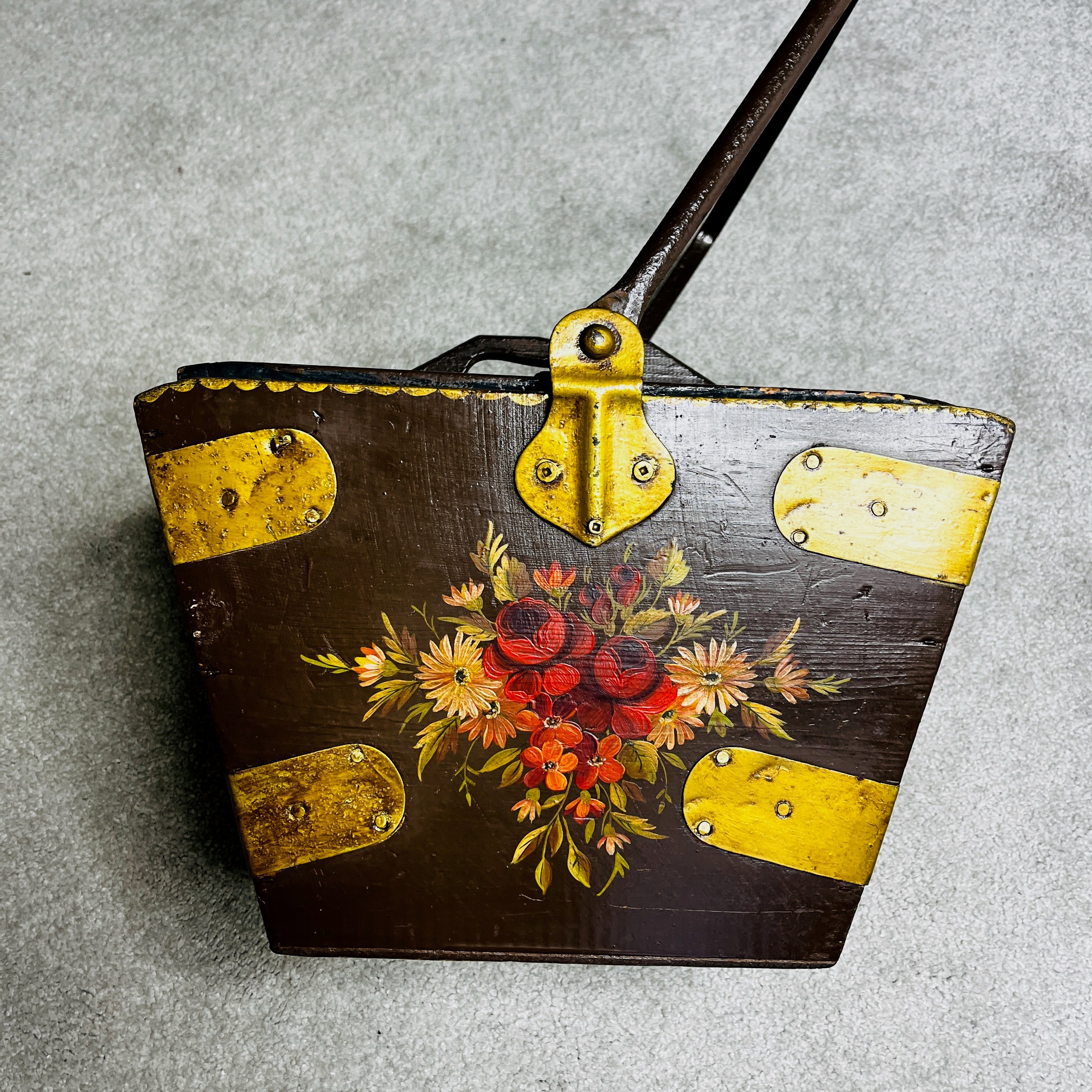Vintage Folk Art Wooden Bucket
