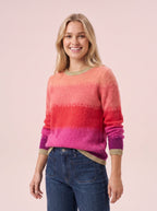 Amelia Ombre Mohair & Merino Knit Jumper with Lurex Trim