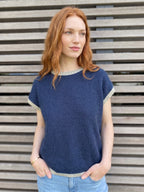 Original Rosie Knitted Tank Top with Lurex Trim