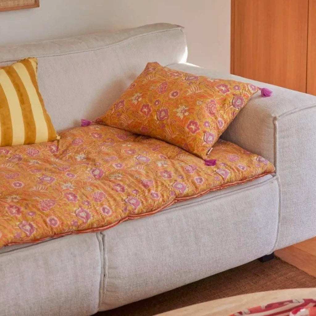 Cotton Quilted Sofa Mattress Cover | 200 x 90cm