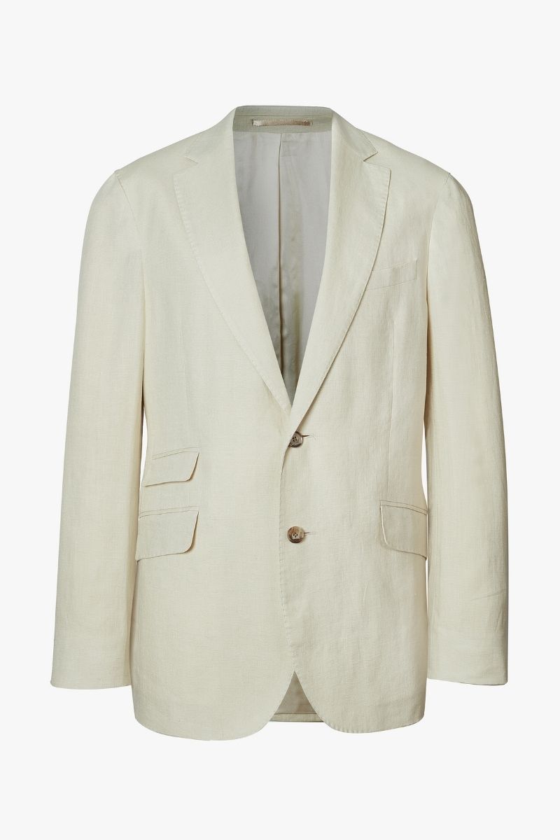 Cream Linen Blazer 