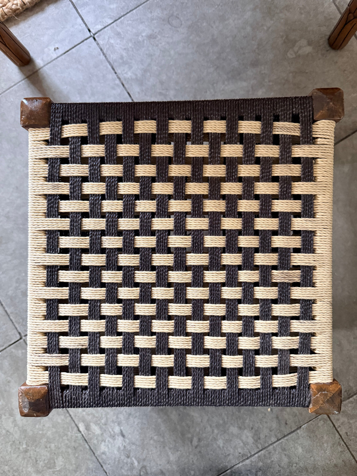 Midcentury Woven Stool 2
