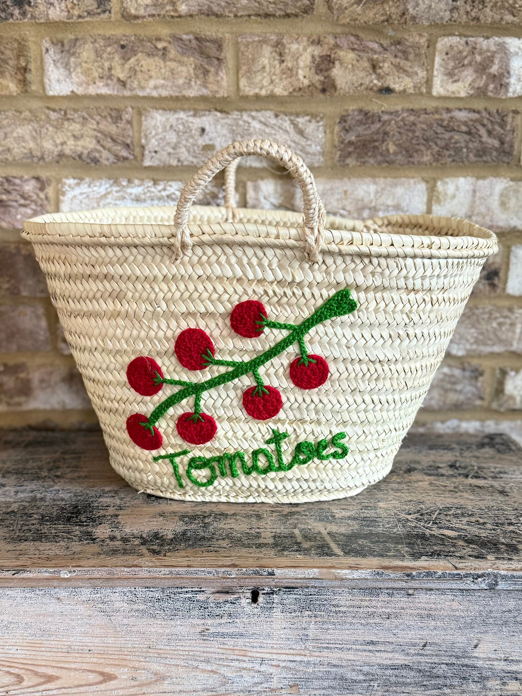 Tomato Vine Straw Basket | Handmade in Morocco