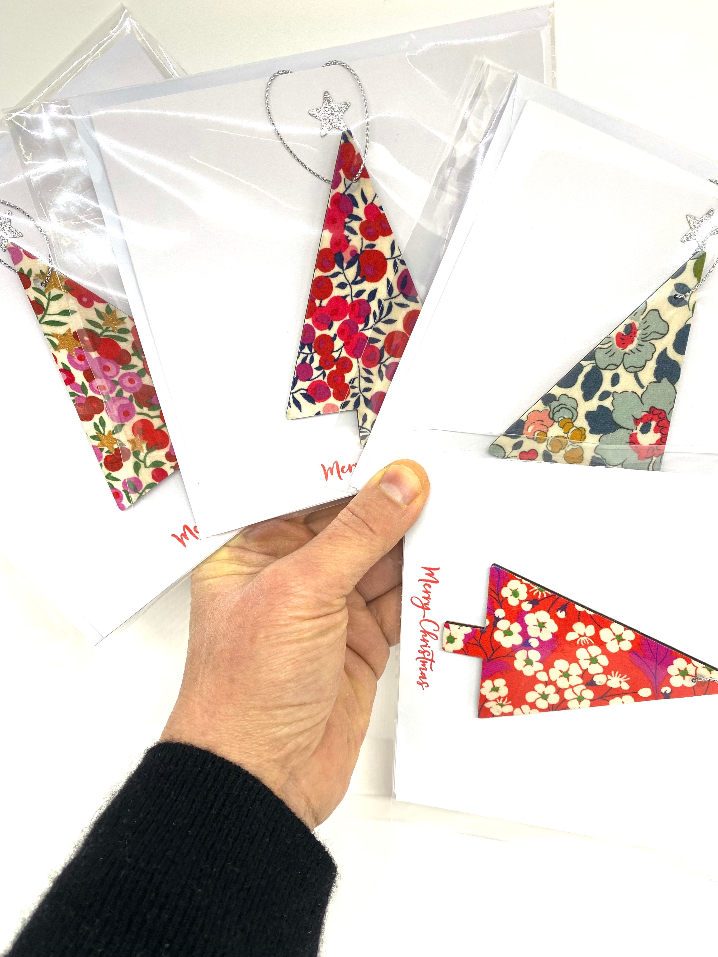 Liberty of London wooden Scandi Christmas tree card