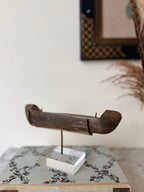 Early 20th Century West African Weaving Shuttle mounted on Perspex