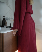 The Merlot Cloud Organic Cotton Robe: Long