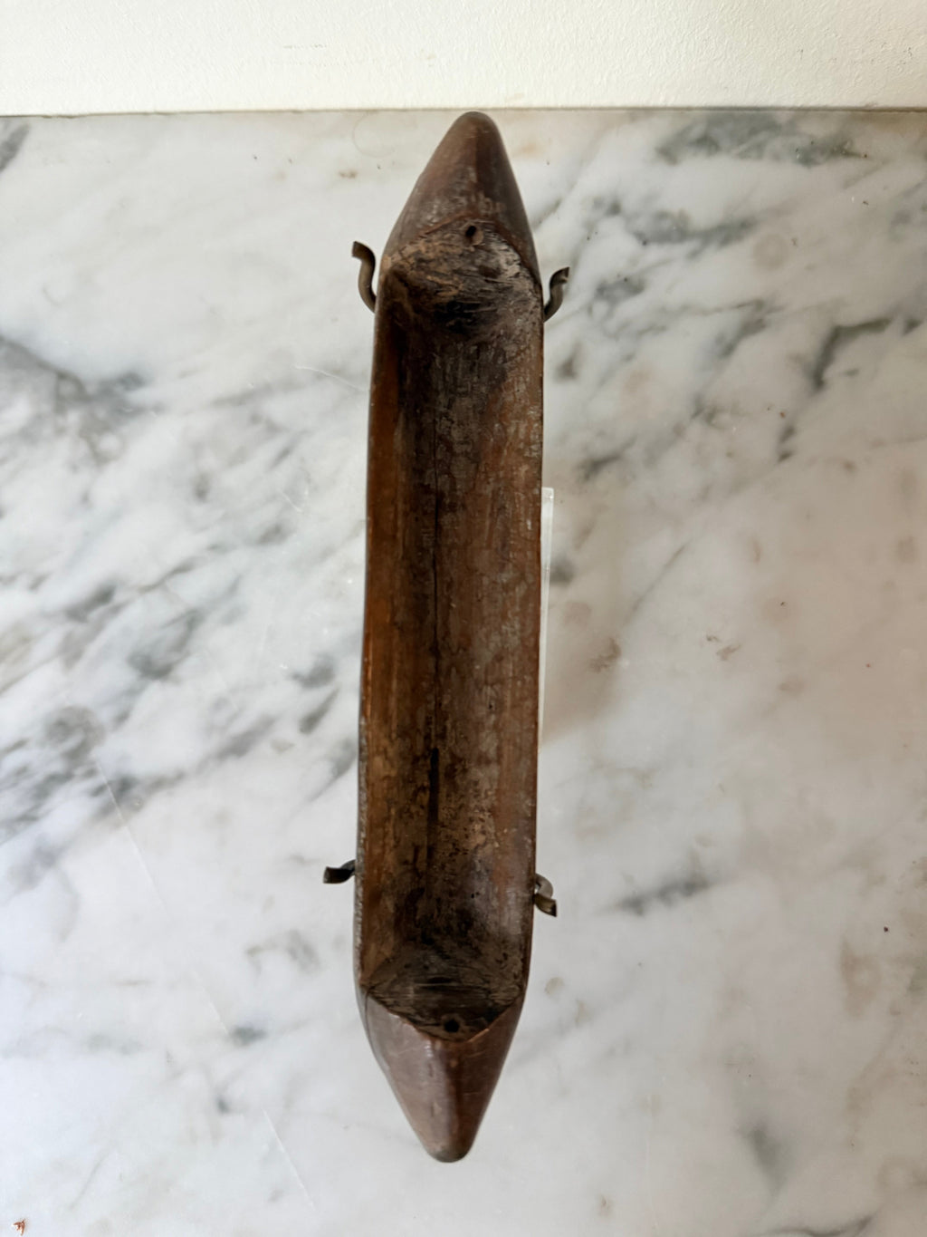 Early 20th Century West African Weaving Shuttle mounted on Perspex