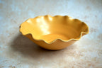 Ruffle edged ceramic bowl
