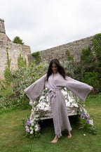 Lilac Cloud Robe | Organic Cotton Bridal Robe