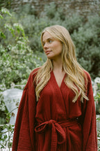 The Merlot Cloud Organic Cotton Robe: Long