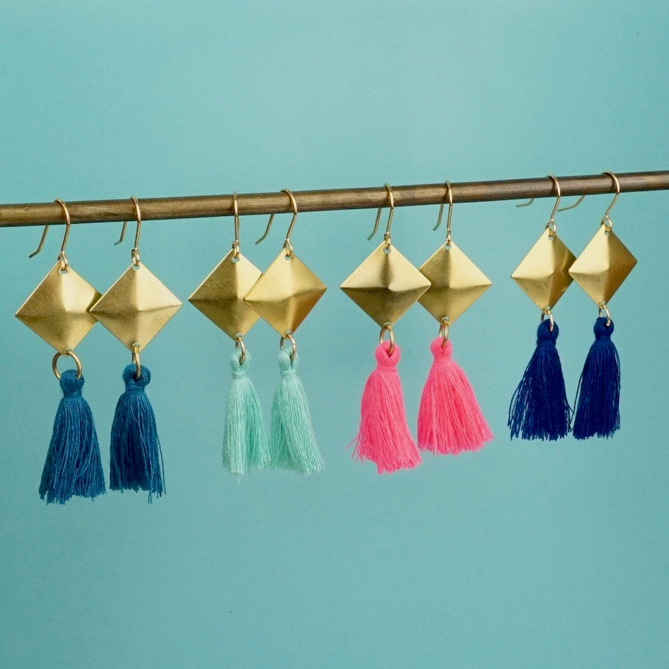 Gold Tassel Earrings