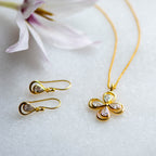 Lucky Clover Pendant with Cubic Zirconia