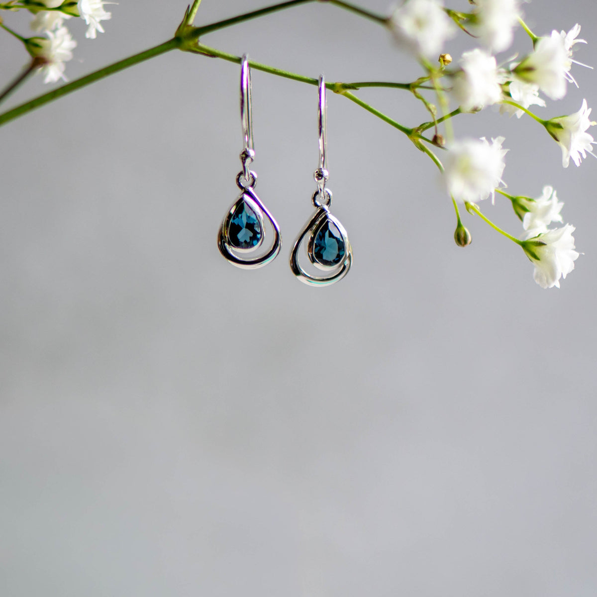 Lucky Drops in Silver with London Blue Topaz