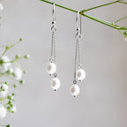 Pearl Drop earrings in Silver
