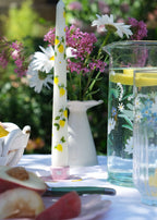 Cosmos & cow parsley recycled glass jug