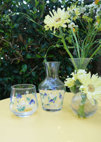 Pansy carafe & glass set
