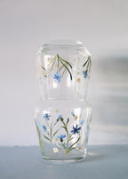 Cornflower & daisy carafe & glass set