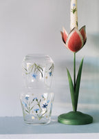 Cornflower & daisy carafe & glass set