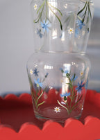 Cornflower & daisy carafe & glass set