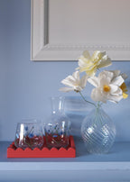 Cornflower & daisy carafe & glass set