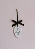 Small green tulip wall hanging