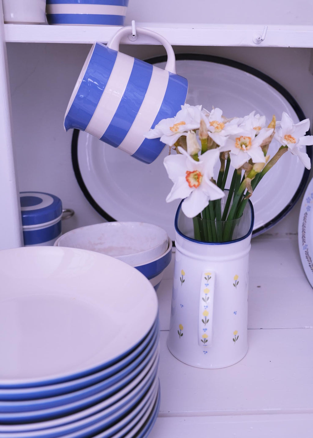 Yellow tulip ceramic jug