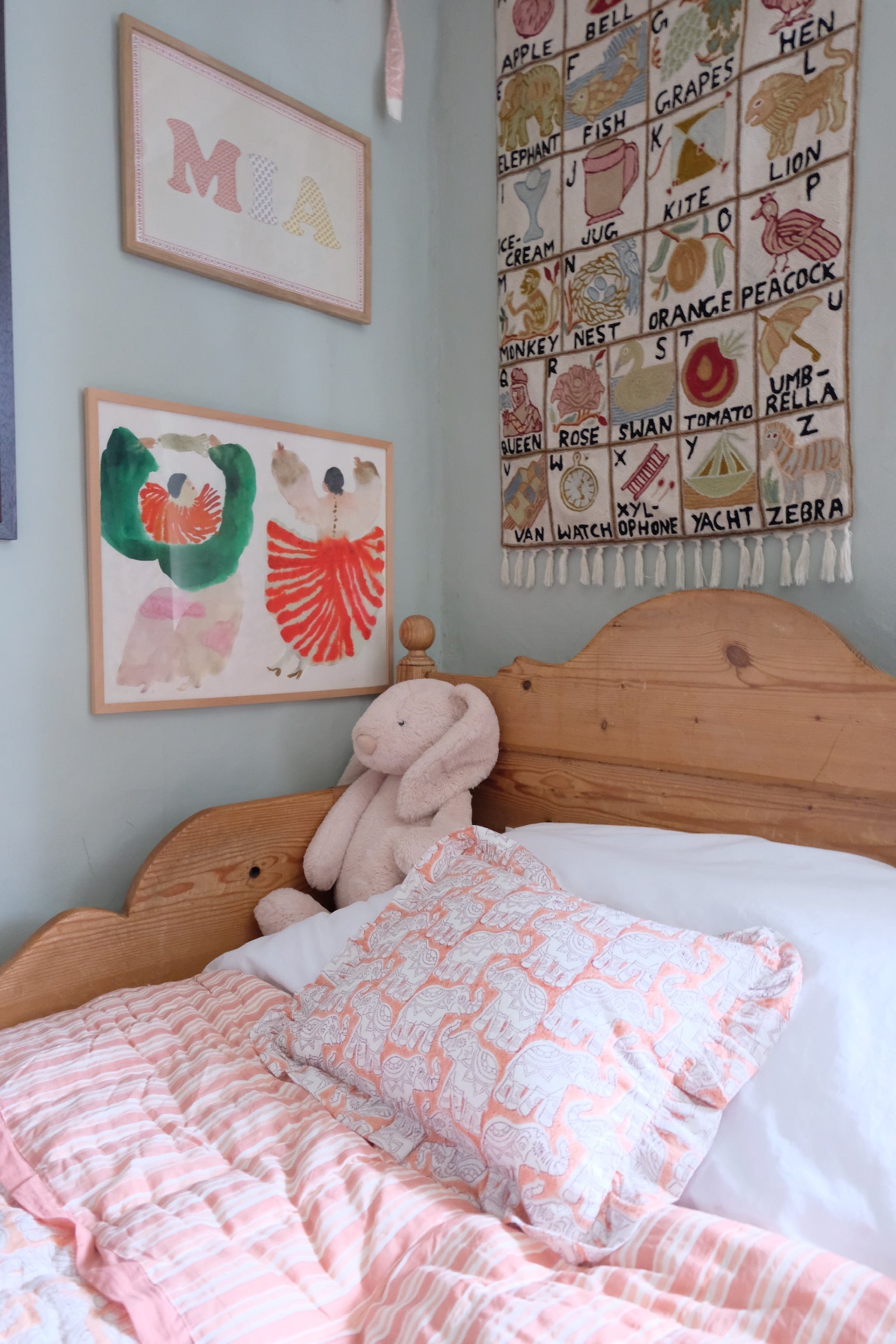 Peach Elephant Baby Pillowcase