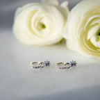 Silver Dazzle Drops with Crystal Charm Hoops