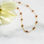 Marilyn Necklace in Gold with Garnet