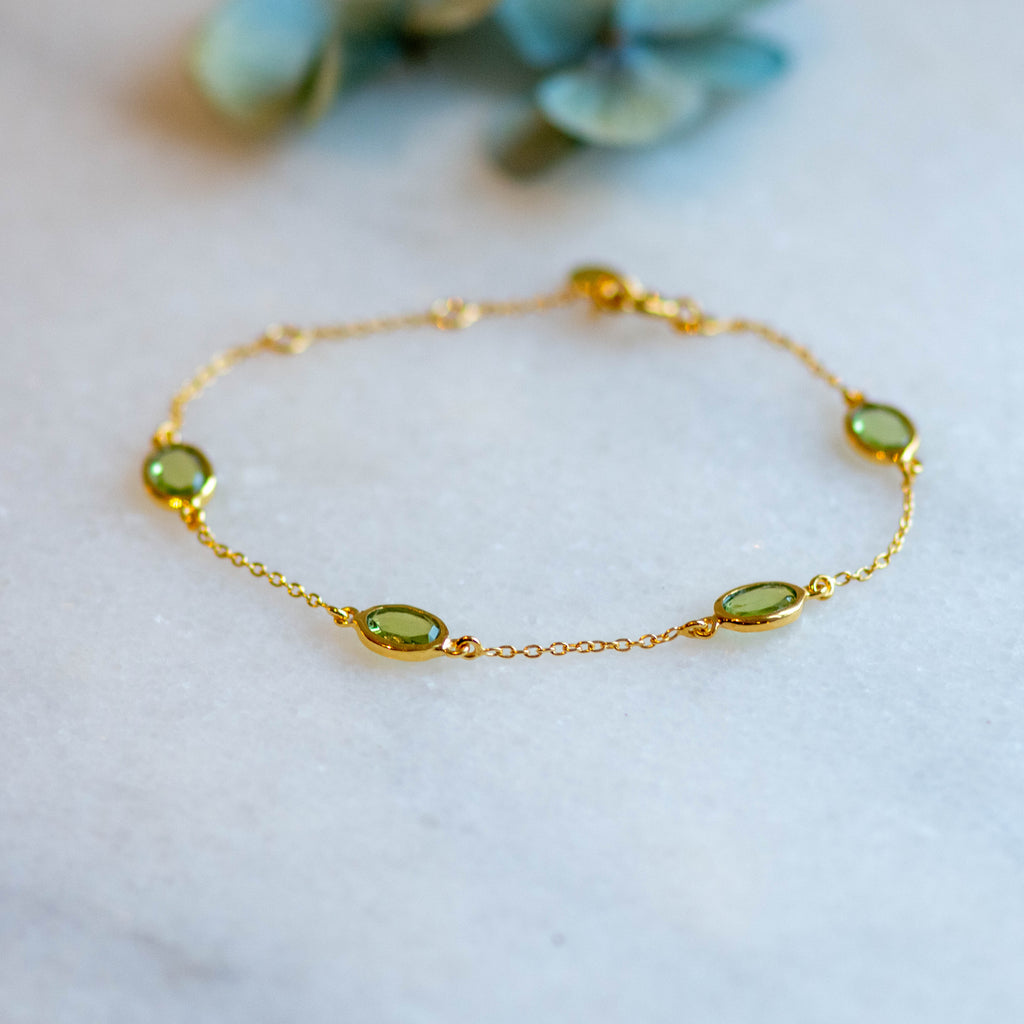 Marilyn Bracelet in Gold with Peridot