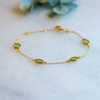 Marilyn Bracelet in Gold with Peridot