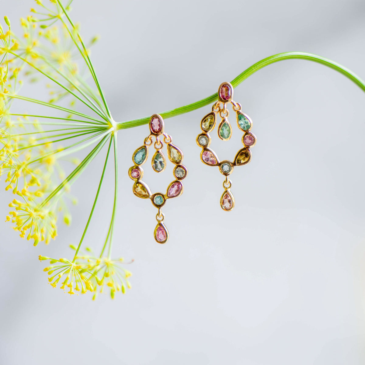Stud Dream Catcher in Tourmaline
