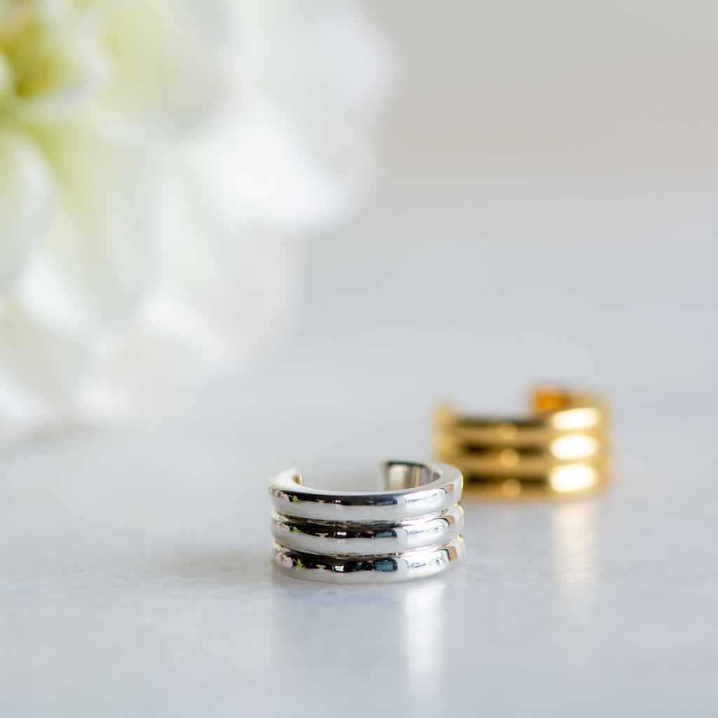 Triple Cuff in Silver