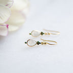 Juniper Drops in Moonstone and Emerald Zirconia