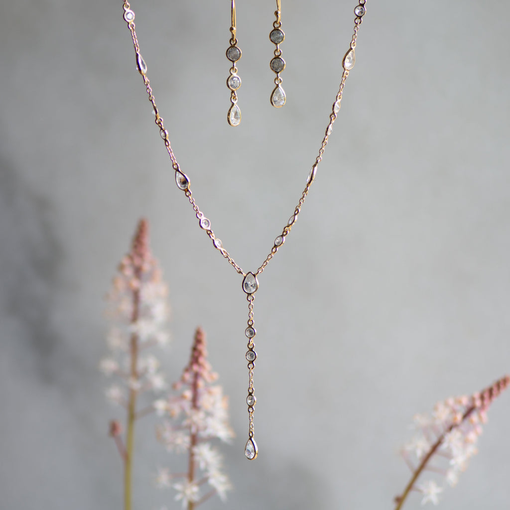 Triple Drop in Gold and Zirconia