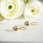Heart shaped Zirconia Drop Earrings