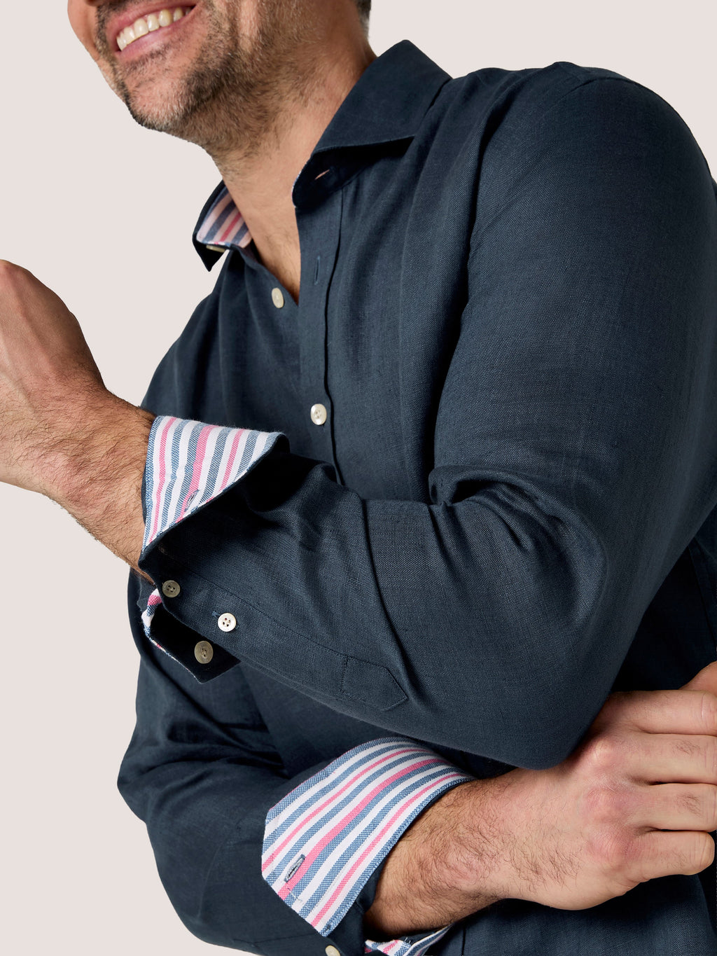 Deep Navy Linen Shirt