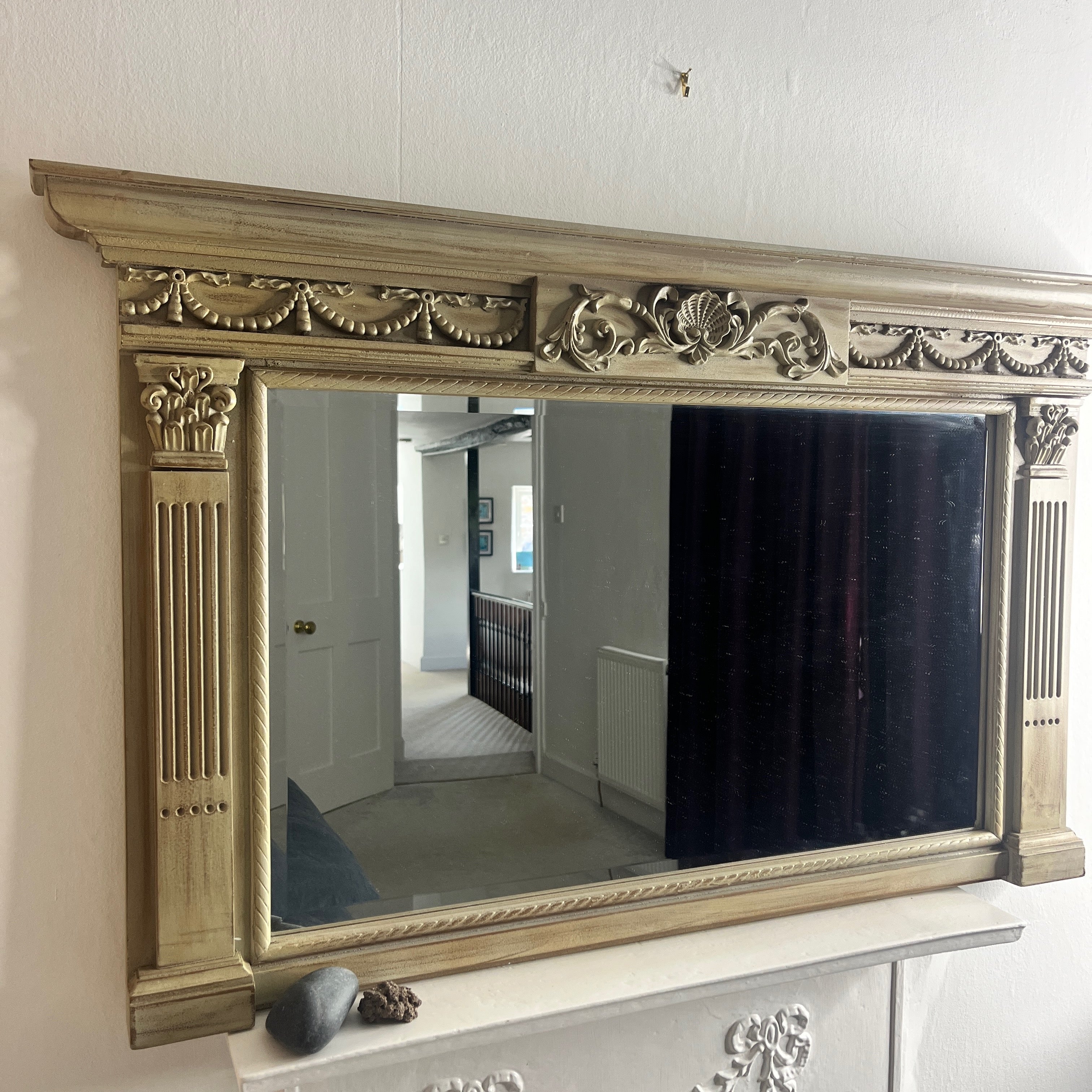 Decorative Neo-Classical Overmantle Mirror