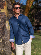 Deep Navy Linen Shirt
