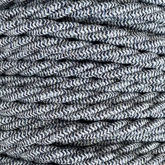 Denim Chevron - Lola's Leads EU Fabric Extension Cable