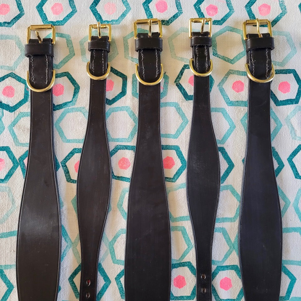 Handmade Leather Long Dog Collar