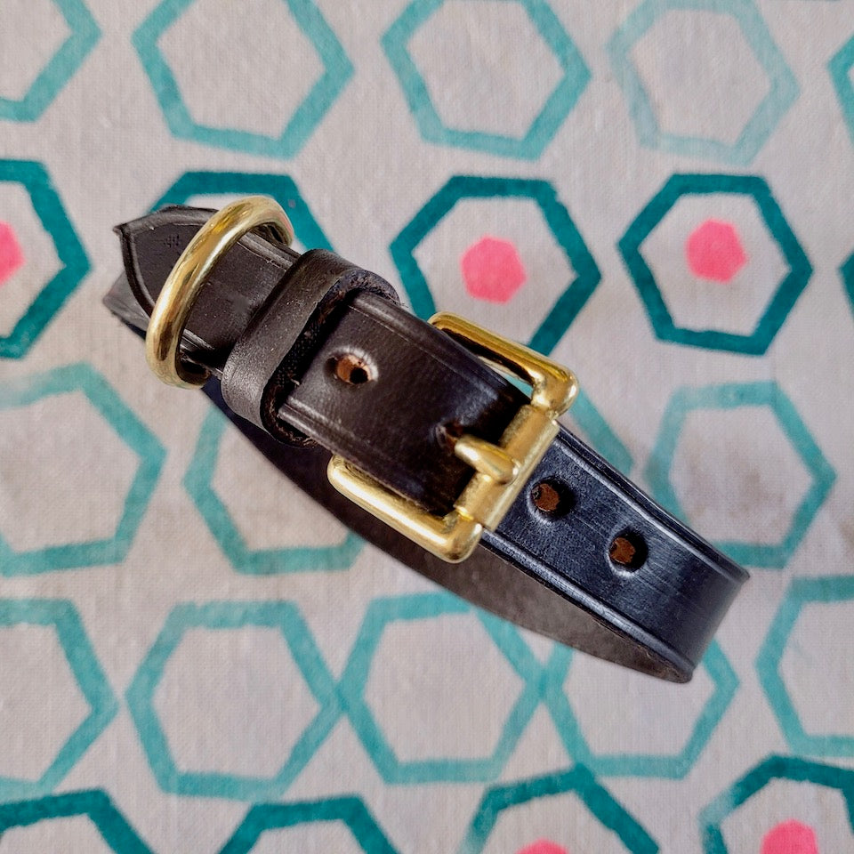 Handmade Leather Long Dog Collar