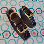 Handmade Leather Long Dog Collar
