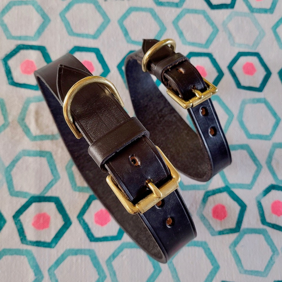 Handmade Leather Long Dog Collar