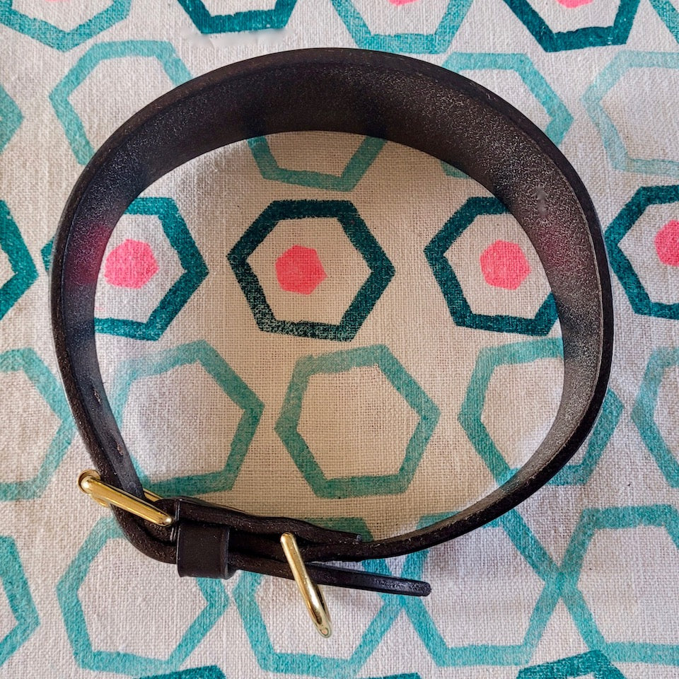 Handmade Leather Long Dog Collar