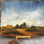 Double-Sided Vintage Painting - French